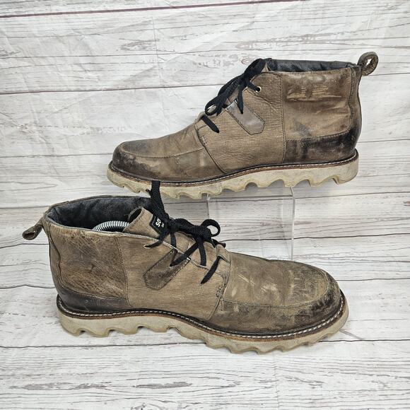 Sorel Mad Desert Men’s Lace Up Round Toe Chukka Boots Casual Brown Leather Sz 11